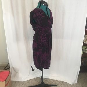 Maternity tie belt jersey dress